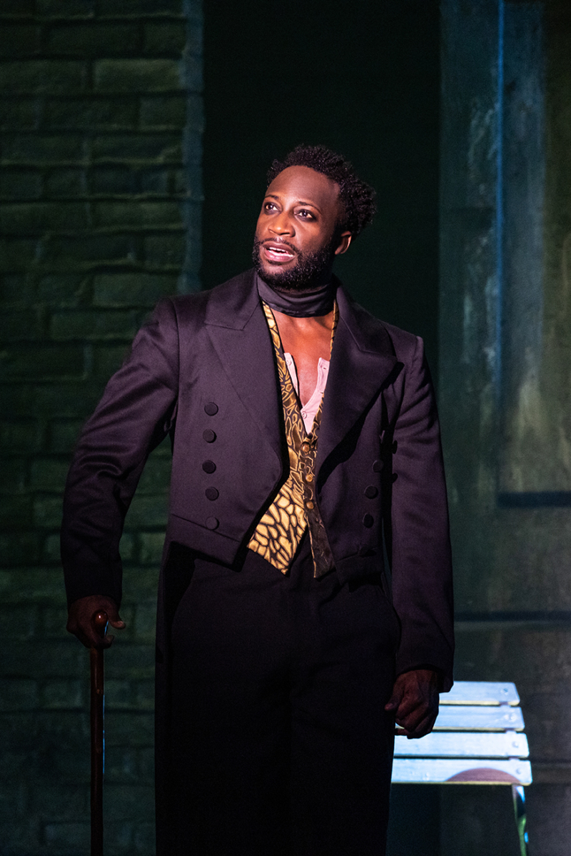 Nick Rashad Burroughs as Toulouse-Lautrec in the North American Tour of Moulin Rouge! The Musical, Photo by Matthew Murphy and Evan Zimmerman for MurphyMade